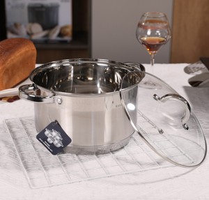 סט כלי בישול יוקרתי, נירוסטה 201 ללא ציפוי, תחתית עבה אוניברסלית בת 9 שכבות, עיצוב מודרני, באריזת מתנה - Product Image 4