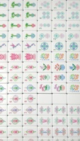 Tuiles de Mahjong américaines en acrylique à 4 couches, motif double poisson bleu ciel, style classique moderne