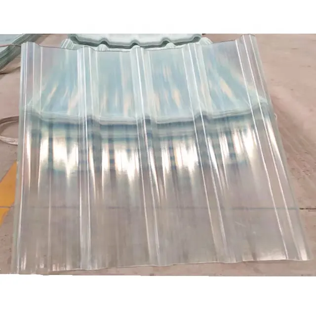 Lámina de plástico corrugado para techo, Panel transparente de fibra de vidrio, translúcido, FRP