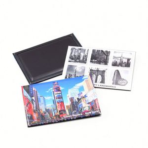 Around the World Refrigerator Chicago Tin <b>Fridge</b> Custom Photo Travel Souvenir Magnet - Product Image 2