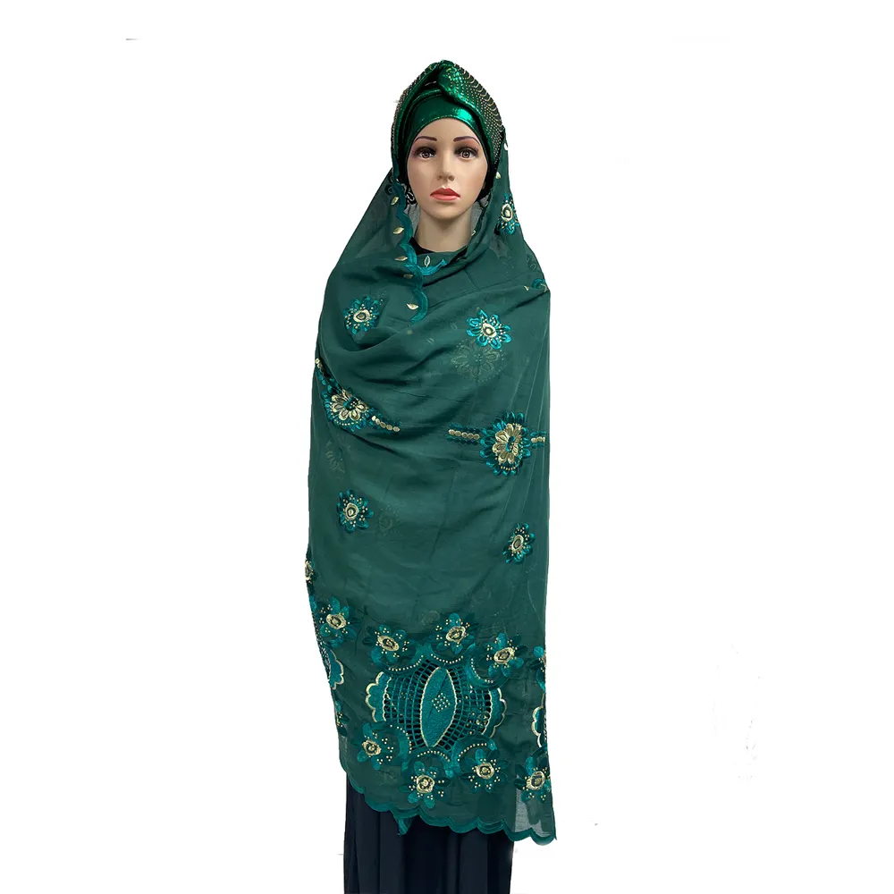 SE-528 desain eksklusif selendang 100% kapas syal voile hijab muslim tudung bawal hijab 220*110cm