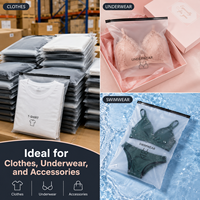 Sacs en PE avec fermeture éclair pour vêtements, emballage transparent givré recyclable pour vêtements, chaussures et fourrures, taille personnalisable, impression en gravure