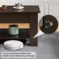 Table basse relevable multifonctionnelle au design moderne, best-seller transfrontalier, avec rangement pour salon, vente en gros usine