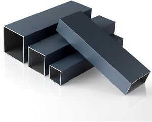<span class=keywords><strong>Tube</strong></span> <span class=keywords><strong>carré</strong></span> en aluminium 6063-T5, revêtement poudré couleur personnalisée, résistant aux rayures, extrudé, pour construction extérieure. - Product Image 2