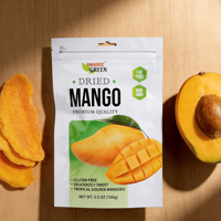 Sachet Doypack Personnalisé 3,5 oz pour Fruits Séchés - Sac Refermable Qualité Alimentaire avec Fermeture Éclair pour Mangues, Fruits Mixtes, Bonbons et Snacks