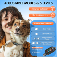 Pantalla a color de alta sensibilidad 4 modos de trabajo Vibración Choque Seguro Dispositivo antiladridos Dejar de ladrar Entrenamiento Collar DE CONTROL DE ladridos
