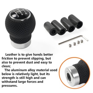 RASTP Car Gear <b>Shift</b> <b>Knob</b> 35mm Universal Leather 5-Speed Ergonomic Handle - Product Image 5