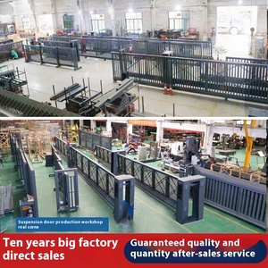 Porte automatique électrique à suspension Shengshichanglong, porte <span class=keywords><strong>sectionnelle</strong></span> à bras articulé coulissante pour cour, usine, parc, école - Product Image 2