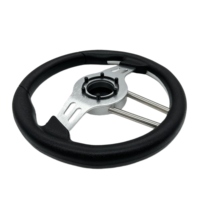 Volant universel de 13 pouces Sliver PU Boat Volant de chariot de golf Drift