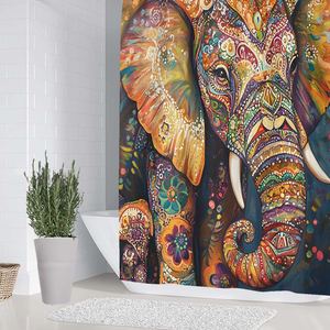 Set da Bagno Moderno Classico con Stampa Floreale 4 Pezzi Antiscivolo <span class=keywords><strong>Tenda</strong></span> Doccia Impermeabile in Poliestere Tappetino da Bagno 12 Ganci Colore Personalizzabile - Product Image 6