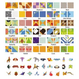 3D Origami giấy Kit động vật thế giới Giấy Thủ Công Kit nhận thức nghệ thuật và thủ công Đồ chơi giáo dục cho trẻ em - Product Image 2