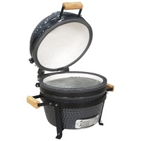 Four à tandoor miniature SEB KAMADO de 16 pouces, noir, portable, pour fumer en extérieur, barbecue extérieur, grilles à charbon de bois