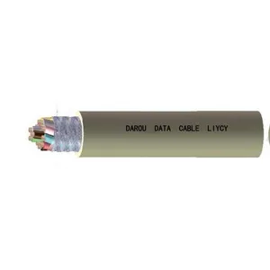 VDE 0812, VDE 0814 LiYY twisted pair shielded cable Cu/PVC/PVC industrial cable