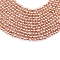 Fournitures de fabrication de bijoux en gros, perles en verre imitation or rose 769 à trou traversant, cristal 5A, pour la création de colliers et bracelets