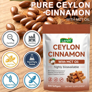Cápsulas de Extracto de Canela de Ceilán Sin Gluten Lenm Wholesale, 300 Unidades, para Apoyo Diario al Bienestar - Product Image 6