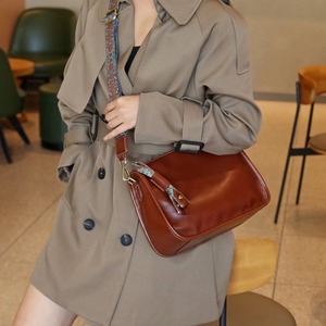Ando Bag Vegetable Tanned Cowhide Leather Shoulder Bag Women Soft Zipper <b>Crossbody</b> <b>Purse</b> with Wide Strap - Product Image 1