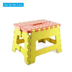 High quality kids plastic PP folding stool flower printed foldable stool step customized portable stylish stool