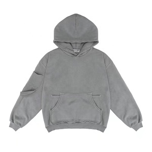 Ropa creativa para hombre 2024 moda americana Retro Blockbuster lavado High Street Hip-hop Casual Sudadera con capucha - Product Image 2
