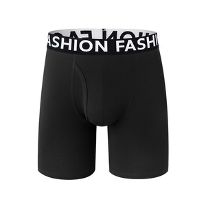 Slip <span class=keywords><strong>Boxer</strong></span> <span class=keywords><strong>lunghi</strong></span> personalizzati comodi in cotone 100% semplice da <span class=keywords><strong>uomo</strong></span> biancheria intima <span class=keywords><strong>Boxer</strong></span> da <span class=keywords><strong>uomo</strong></span> - Product Image 5