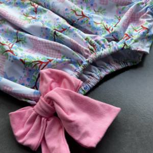 YIHUI Venta al por mayor <span class=keywords><strong>de</strong></span> ropa <span class=keywords><strong>de</strong></span> verano para niños: Novedosa blusa rosa <span class=keywords><strong>de</strong></span> algodón/spandex con mangas acampanadas y lazo 'I Love Dad' para recién nacidos y bebés. - Product Image 2