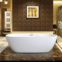 Baignoire autoportante en acrylique blanc, design moderne, bain à remous intérieur pour hôtel ou salle de bain à domicile