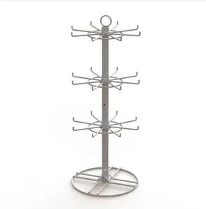 Rotating Display Stand 2/3 Layer Spinning Counter Top Display Racks Jewelry Display Stand Portable Spinner Rack For Shops