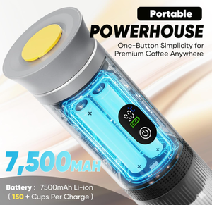 Nouvelle machine à café expresso électrique portable de 80 ml avec affichage numérique, alimentée par batterie USB, pour usage personnel en extérieur - Product Image 4