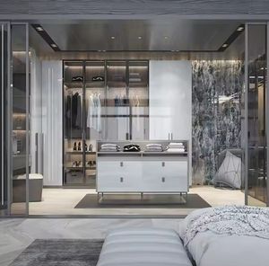 High End Luxury Customized Solid Wood Walk-in Closet With Multifunctional <b>Storage</b> <b>Wardrobe</b> - Product Image 2