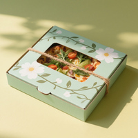 Boîtes à dessert rigides avec couvercle en matériaux recyclés de qualité alimentaire pour l'emballage de gâteaux, de tiramisu et de pâtisseries, contenants à emporter