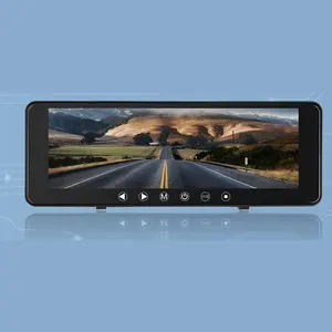 Universal 9inch car rearview mirror monitor for front and back camera with 12~24V cigarette lighter power supply