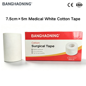Nastro Medico in Cotone <span class=keywords><strong>Bianco</strong></span> con Ossido di Zinco 7,5cm*5m, Cerotti Adesivi Sensibili alla Pressione, Qualità Premium Direttamente dalla Fabbrica - Product Image 1