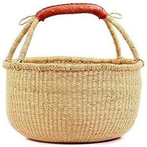 Panier Bolga africain en jonc de mer tressé à la main, haute qualité, pour décoration intérieure et rangement, logo personnalisé, fournisseur en gros du Vietnam - Product Image 3