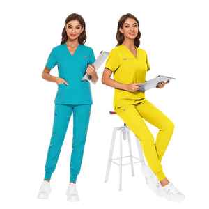 Hospital Jogger Scrubs Uniformes Conjuntos Uniforme de enfermera Mujeres Scrubs Médico Enfermería Scrubs Set - Product Image 1