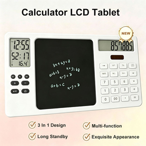 Reloj Despertador 3 en 1 <span class=keywords><strong>con</strong></span> Pizarra para Escribir, para Oficina, Escritorio, Estudiantes, Exámenes, Silencioso, <span class=keywords><strong>Calculadora</strong></span> Multifunción de 12 Dígitos <span class=keywords><strong>con</strong></span> Energía Solar - Product Image 4