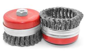 Sikat gelas putar 75mm kekerasan tinggi alat sikat kawat cangkir baja tahan karat 100mm untuk menggiling cakram abrasif 10mm OEM dapat disesuaikan - Product Image 6