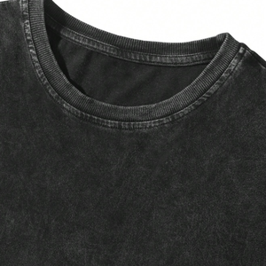 Phong Cách Đường Phố Punk Người Đàn Ông Của Quá Khổ Tùy Chỉnh Số & Màu Sắc T-Shirt Bán Buôn Giản Dị Mùa Hè Axit Rửa Heavyweight Thời Trang Áo Phông - Product Image 4