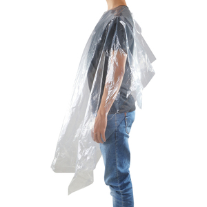 Delantal de Barbero Transparente de PE, Delantal Desechable para Corte de Cabello, Capas de Plástico para Champú, Delantal Protector para Salón de Belleza - Product Image 4