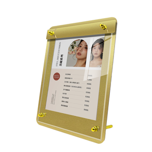 Soporte de exhibición de acero inoxidable de escritorio personalizado Tablero de publicidad de metal Tablero de carteles de exhibición de menú - Product Image 2