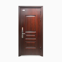 Porte d'entrée de sécurité moderne en acier de luxe, insonorisée, résistante aux ouragans, à battants, isolation thermique, couleur/taille personnalisée, vente en gros