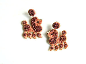 Boucles d'oreilles ballon chien déclaration perles <span class=keywords><strong>de</strong></span> rocaille rose <span class=keywords><strong>blanc</strong></span> cirque chiot boucles d'oreilles pour femmes bijoux - Product Image 4