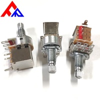 High Quality 16mm Linear Push-Pull Potentiometers 5K 20% Metal & Plastic for Musical Instruments