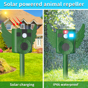 Répulsif Solaire Ultrasonique Anti-Nuisibles Design Ailes d'Ange Écologique Étanche avec Lumière pour le Contrôle des Rongeurs Maison et Jardin - Product Image 4