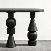 Table console en bois massif personnalisable, forme sculpture artistique, directement de l'usine, pour villa, salon, projet commercial