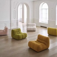 Fauteuil de salon moderne minimaliste en tissu, sans cadre, compressé sous vide, rembourré en mousse, pour chambre à coucher et mobilier de maison