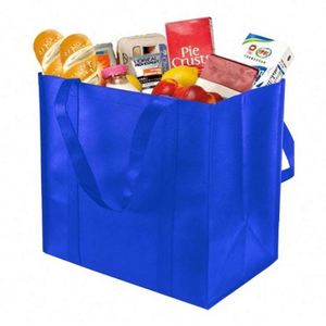 Sac de courses en tissu non tissé imprimé personnalisé avec logo, 20 kg, prix compétitif, pour la vente au détail, emballage alimentaire vierge, Superet - Product Image 3