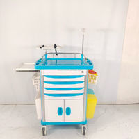 Carrito de Emergencia para Hospital y Clínica 750*480*920mm con 2 Puertas y 3 Cajones
