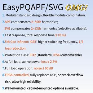 Filtre de puissance actif premium Shangyi APF/AHF mural 380V 100A 150A 200A IP42 50/60Hz - <span class=keywords><strong>5ème</strong></span> génération IGBT, faible bruit et réponse rapide - Product Image 5