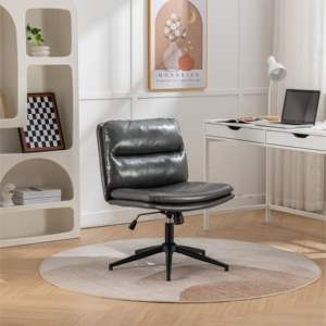 Fauteuil de bureau Db Lift Chair en cuir véritable, hauteur réglable, pivotant, design contemporain, base en métal - Product Image 6
