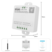Contrôleur LED Wi-Fi SP531E SP532E SP533E SP534E SP535E avec variateur CCT RGB RGBW RGBCCT DC5V-24V, compatible Alexa Google Home et application 2.4G pour streaming