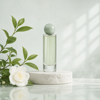 Vente en gros de flacons de parfum en verre ronds personnalisés de 15 ml, 20 ml, 30 ml, 50 ml, 100 ml avec bouchon, flacon de parfum vide